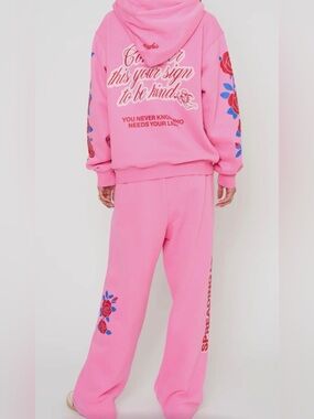 The Mayfair Group/ Pink 'Consider This Your Sign' Hoodie & Joggers set /NWOT